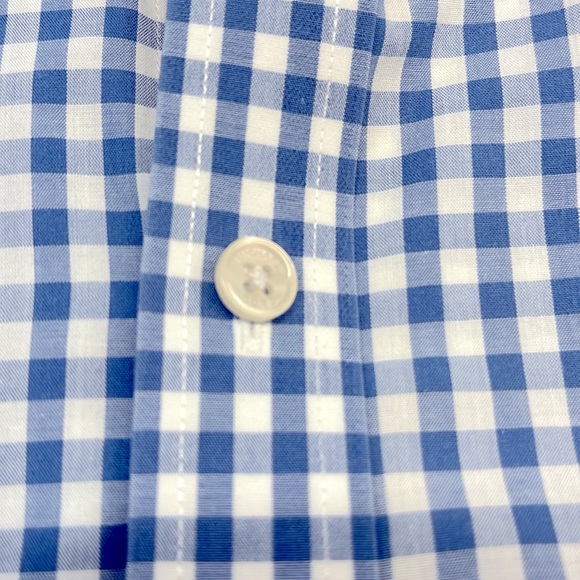 Michael Kors Mens Gingham Roll Sleeve Shirt - Large Regular Fit - Picture 10 of 11